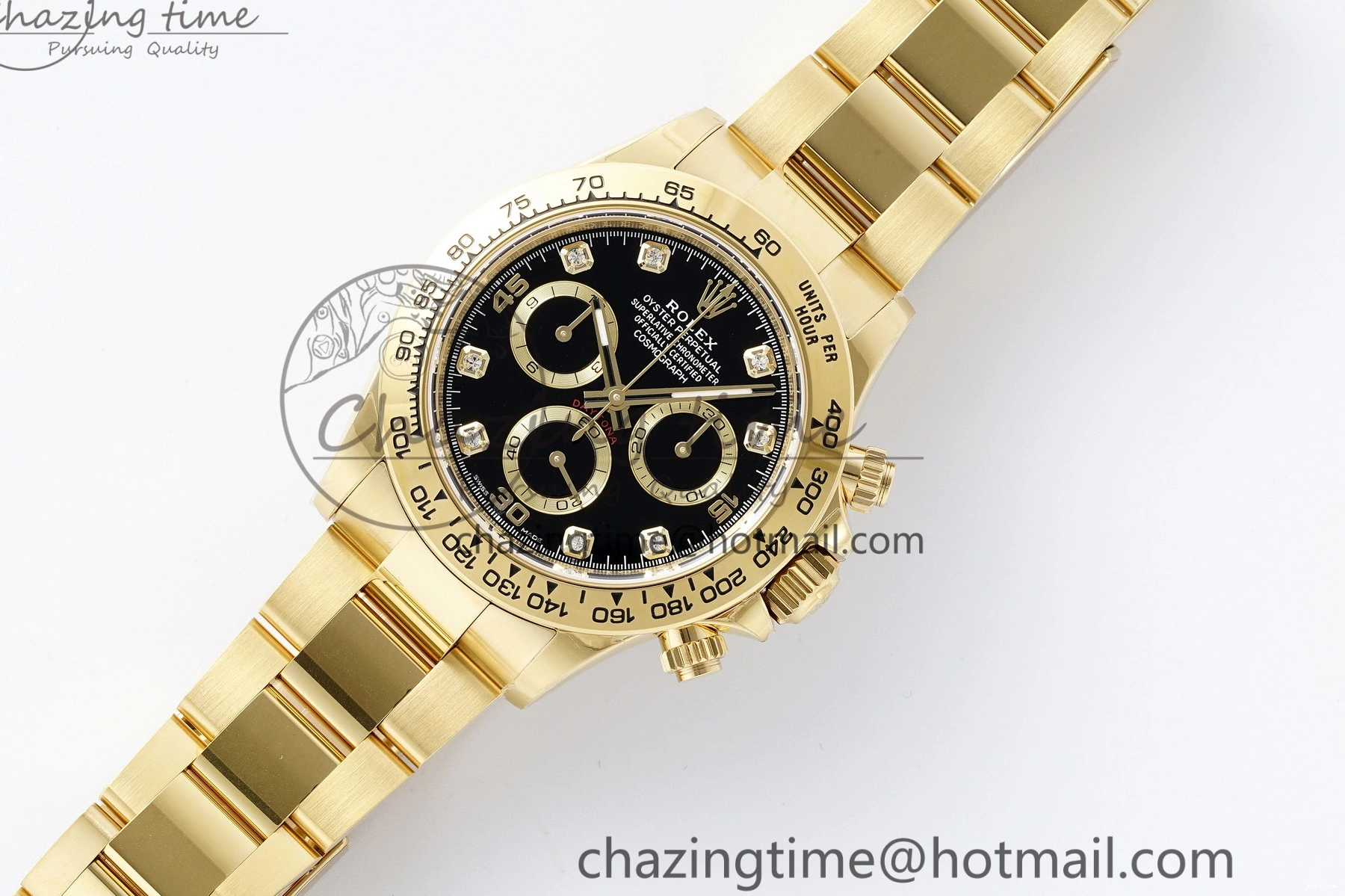 MiroTime 0228 Daytona 116508 BTF 1:1 Best Edition Black Diamonds Dial on YG Bracelet SA Sporty 2151